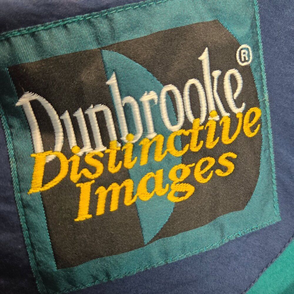 Dunbrooke Windbreaker 2XL | Vintage 90s‎ Green Blue Full Zip Retro Jacket - Picture 9 of 9